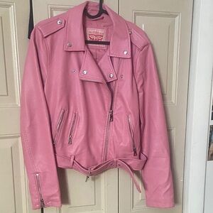 Levis Vegan Leather Women's Pink Jacket
